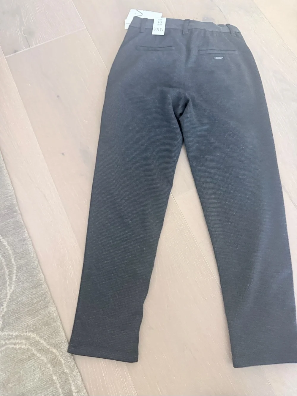 Zara Black Textured Kids Trousers